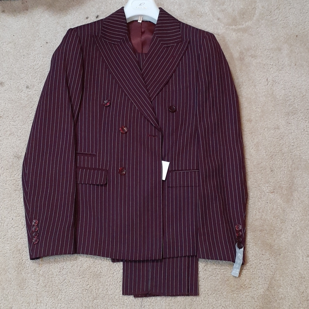 Pin stripe double breasted suit